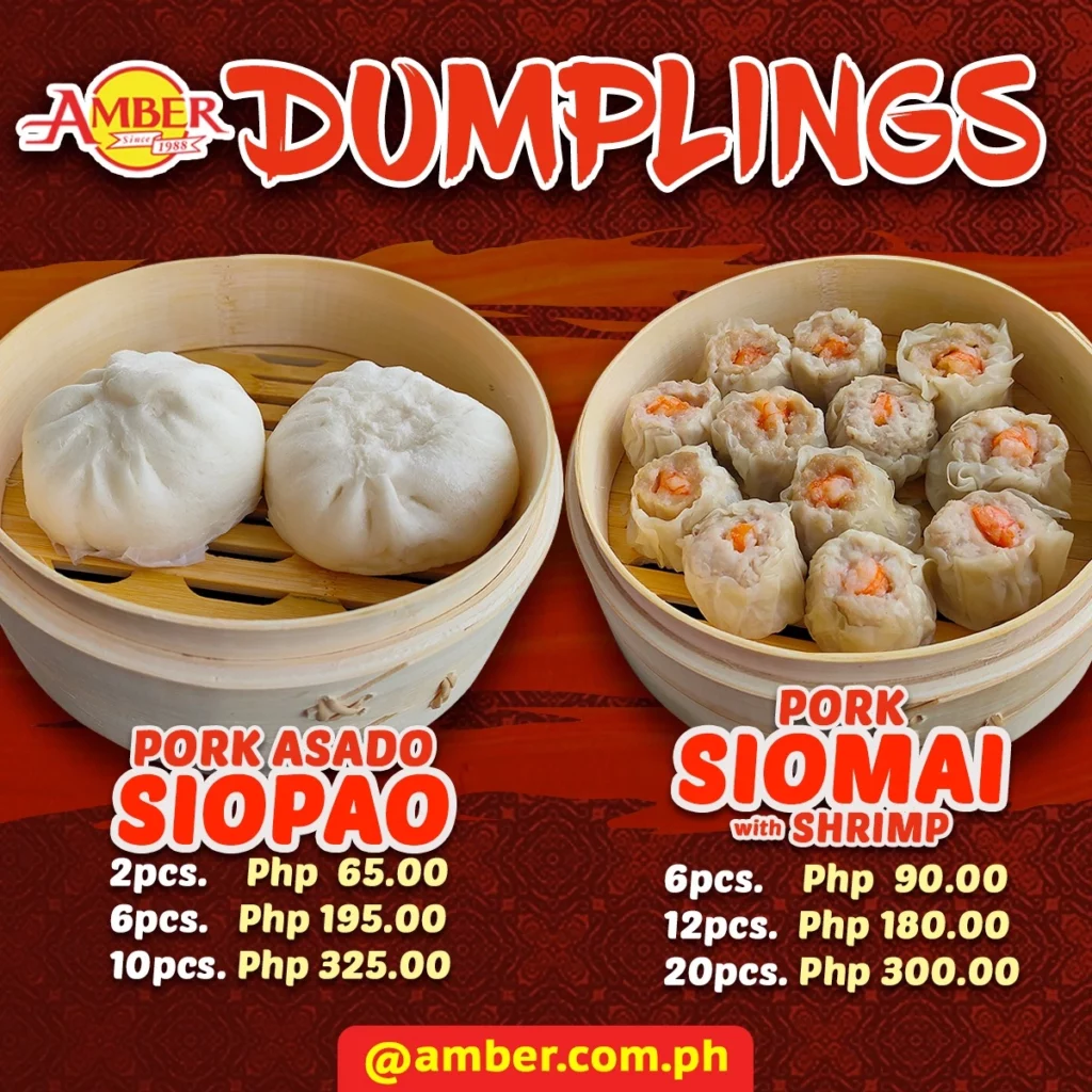 Amber Menu Dumplings