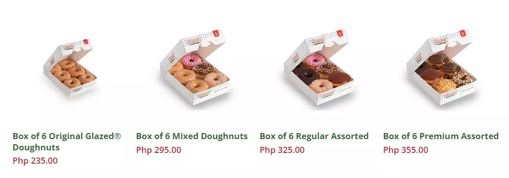 Krispy Kreme Box of 6 Doughnuts Prices