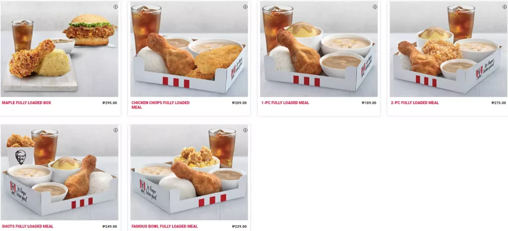 KFC Fully Loaded Meals