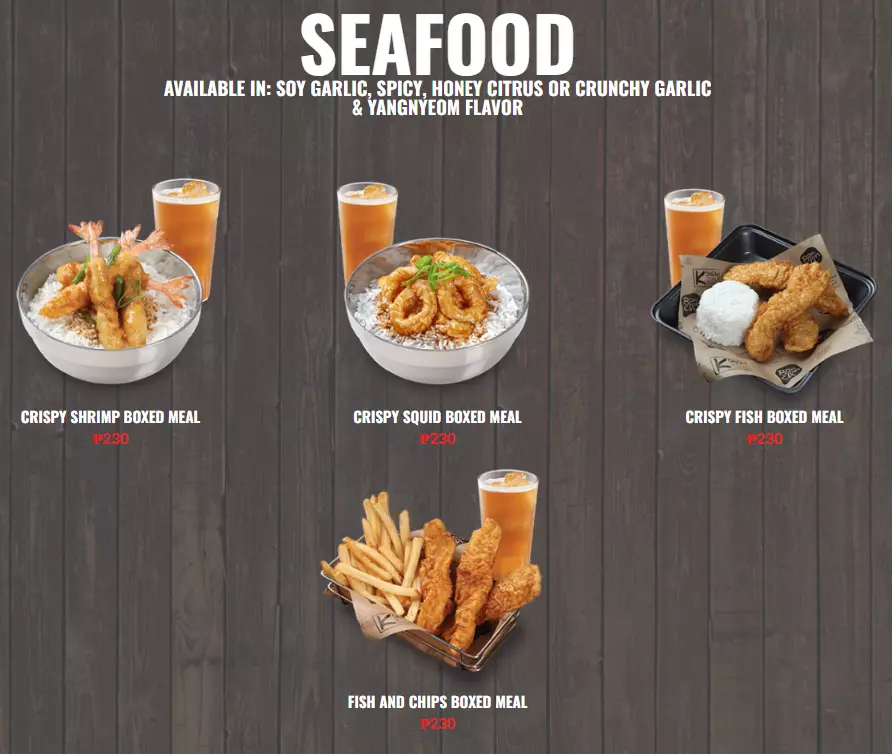 Bonchon Seafood Prices