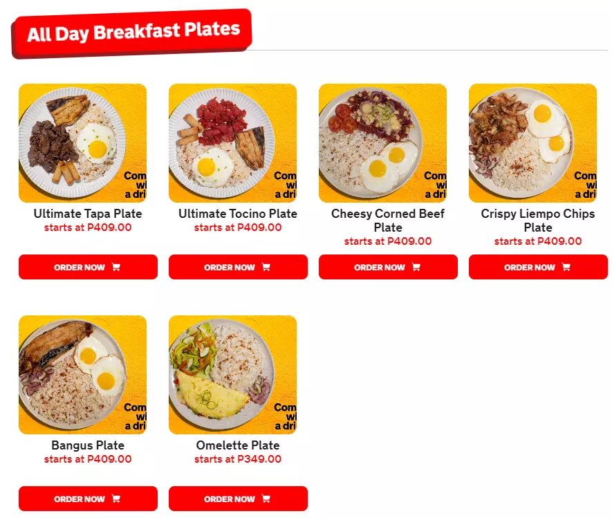 Max's All day breakfast plates