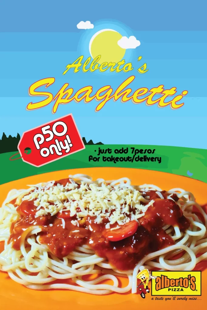 Menu Alberto's Spaghetti