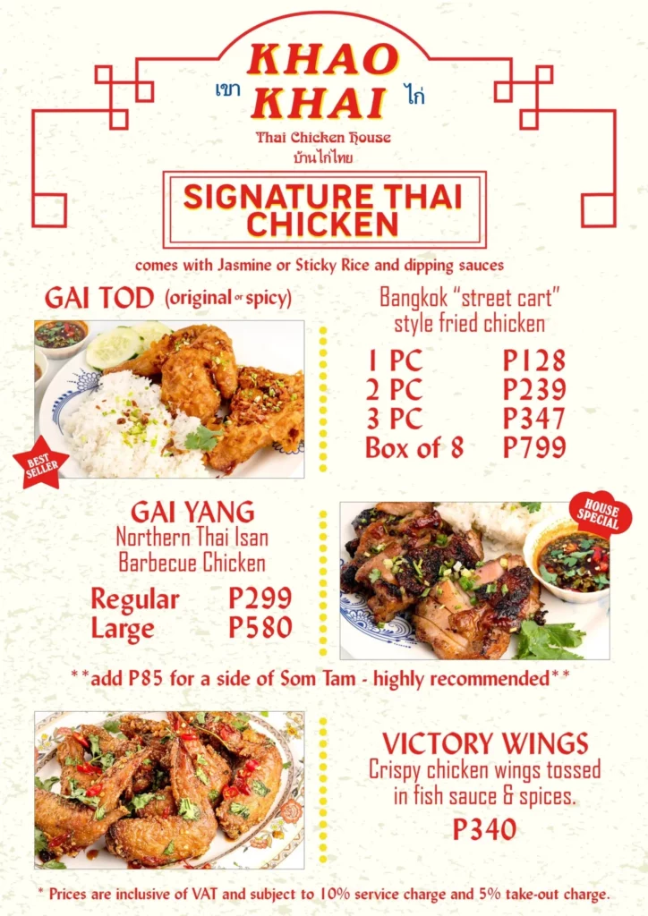 khao khai signature dishes menu prices