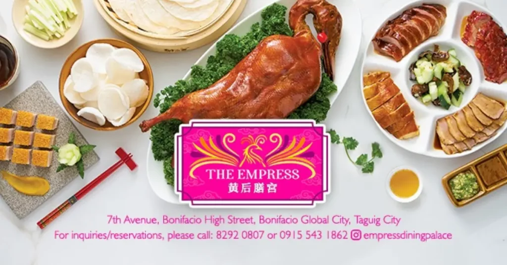 The Empress Dining Palace Menu