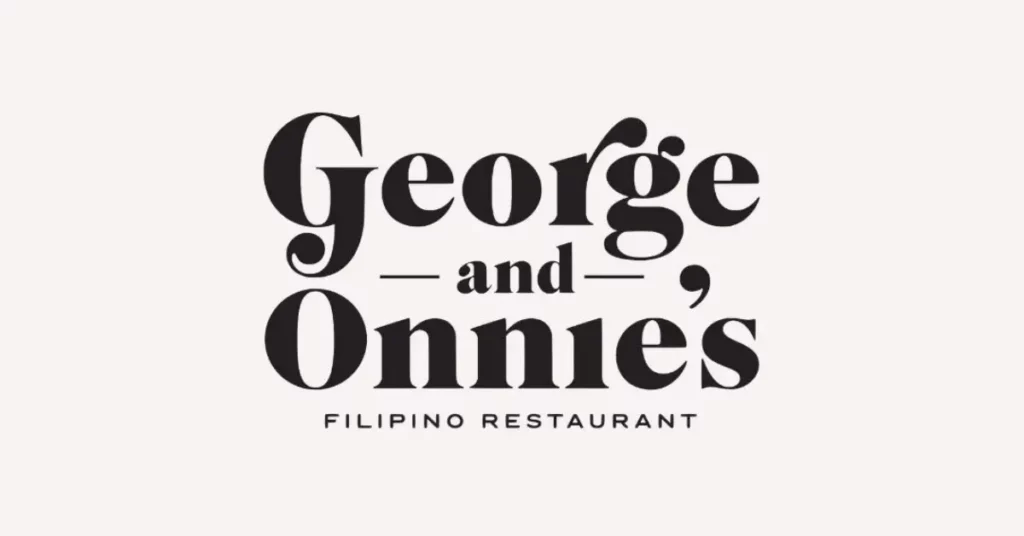 George And Onnie's Menu